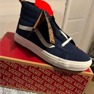 Vans High-Top Sneakers - Navy and White